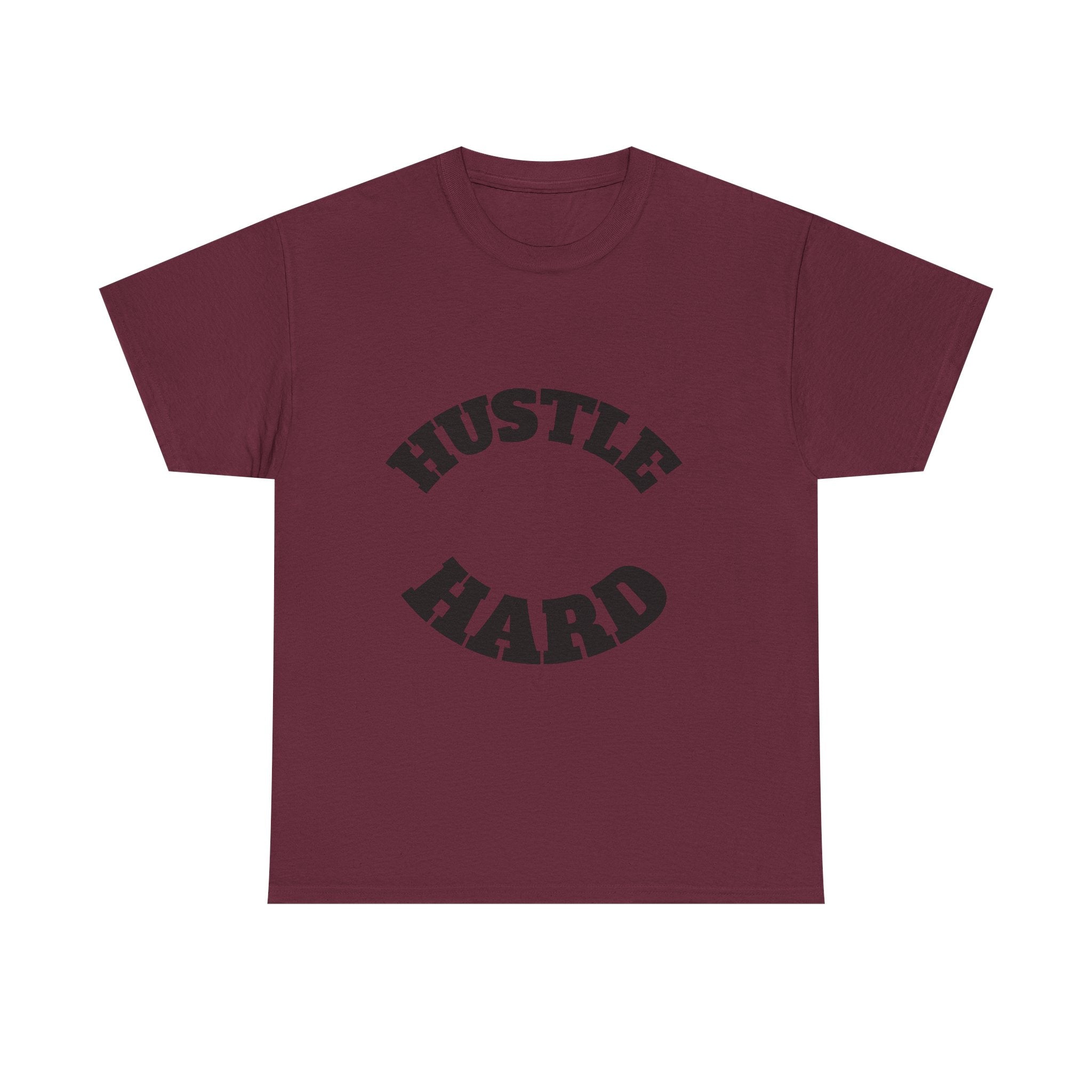 Hustle Hard Unisex Heavy Cotton Tee, Motivational Shirt, Gift for Entrepreneurs, Workout Apparel, Casual Style